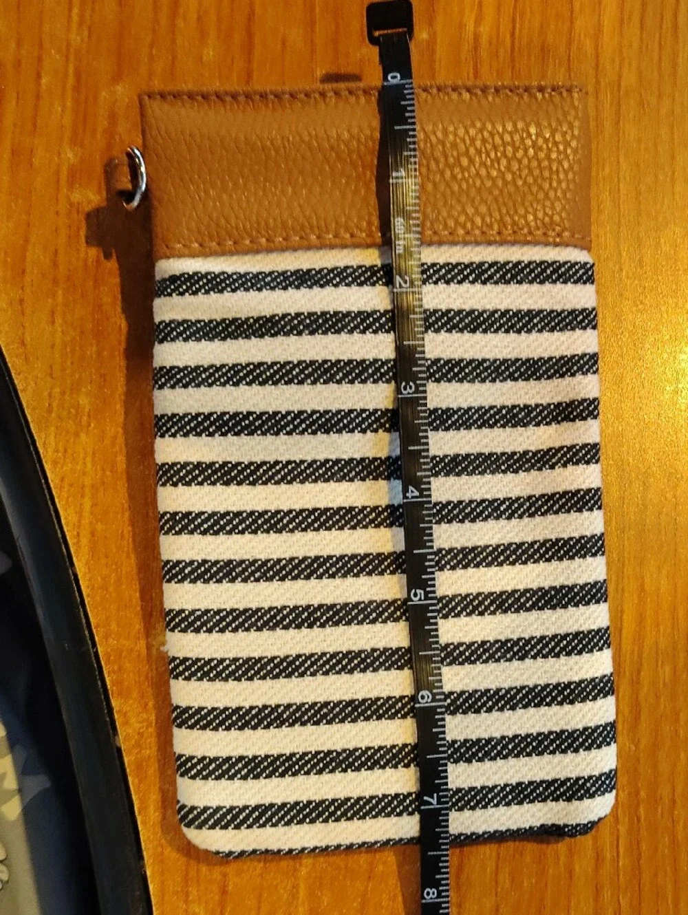 thirty-one Pink and White Twill Stripe Sunglass Case